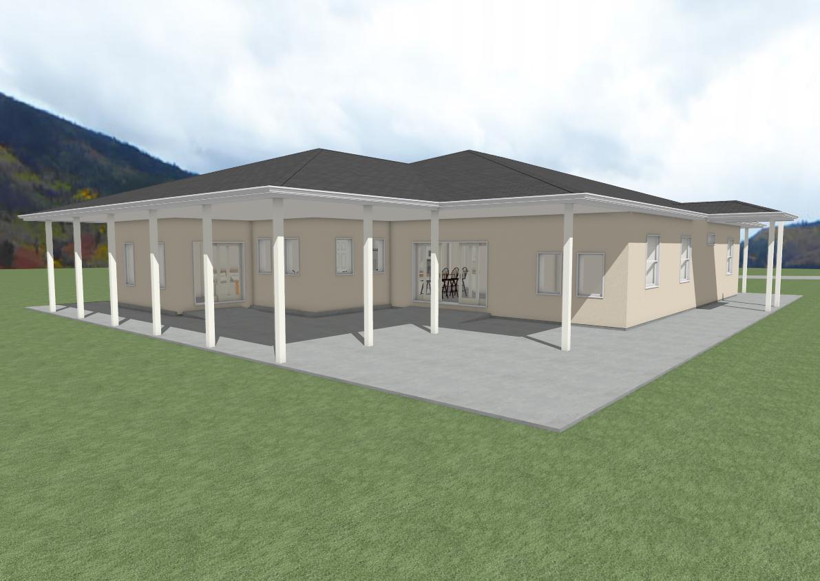 Custom home line drawing exterior